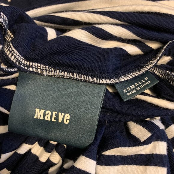 Maeve by Anthropologie Navy Striped Swing Dress - Picture 7 of 9